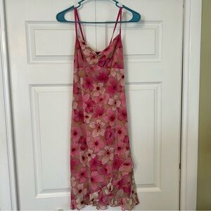 Vintage Pink Floral Sun Dress